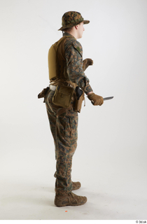 Casey Schneider Paratrooper Pose with Knife 2 standing whole body…